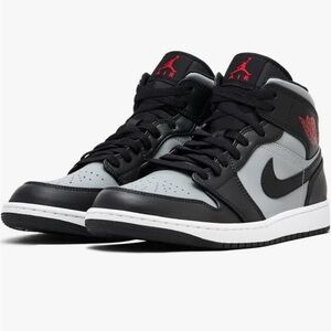 Air Jordan Unisex Black and Gray High-Top Sneakers